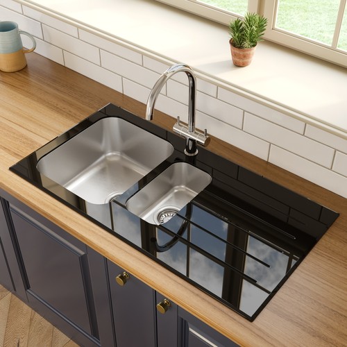 Bowl kitchen sink with - 1.5,