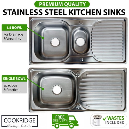 Stainless steel kitchen sink - stainless,