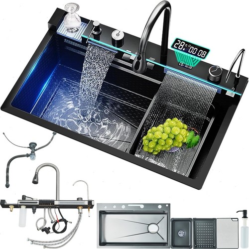 Stainless steel kitchen sink - steel,