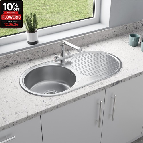 Stainless steel inset - stainless, round