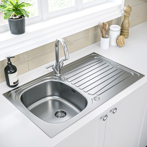 Single bowl inset chrome - single,
