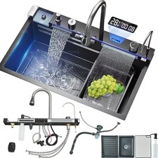 LED Inset Kitchen Sink Set