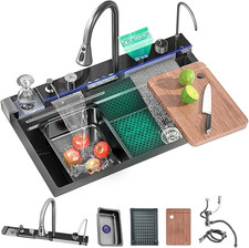 LED Inset Kitchen Sink Set