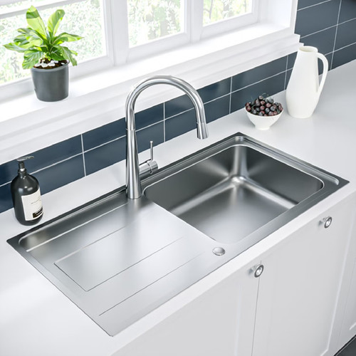 Single bowl inset chrome - bowl,
