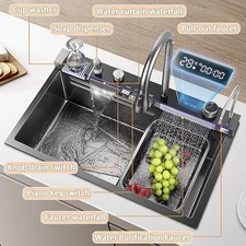 LED Inset Kitchen Sink Set